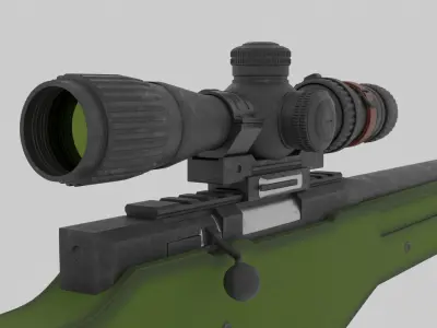 AWP 3D Model sniper rifle Free 3D model