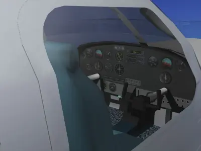 Piper Cherokee Arrow Bare Metal 3D model