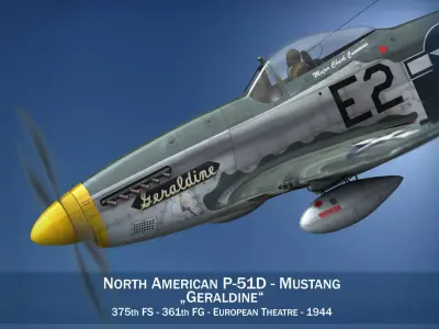 North American P-51D Mustang - Geraldine 3D model