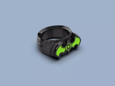 Green Lantern Batman Ring 3D print model