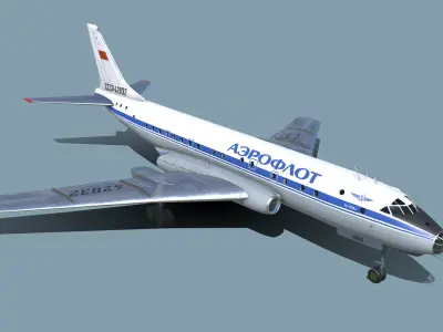 Tu-104 3D model