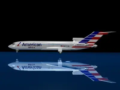 American Airlines 727 3D model
