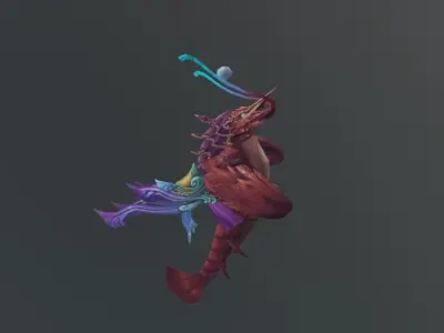 Lobster Fantasy Monster Low Poly Low-poly 3D model