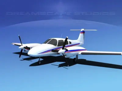 Piper PA-44-180T Turbo Seminole V10 3D model