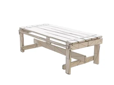 Old Medievil Table Free low-poly 3D model