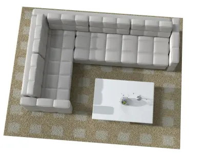 sofa Furniture Set Free low-poly 3D model
