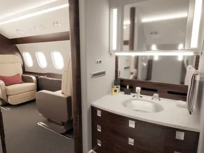 Buisiness jet interior Bej 3D model