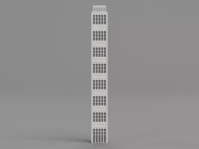 Paper Skyscraper V1 Low-poly 3D model