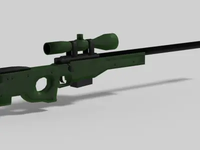 Arctic Warfare Magnum Free low-poly 3D model