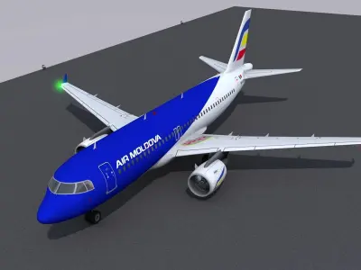 Airbus A320 livery Air Moldova 3D model