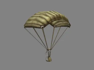 parachute Low-poly 3D model