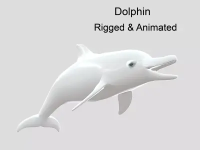 Dolphin Realistic Animated Low-poly 3D model