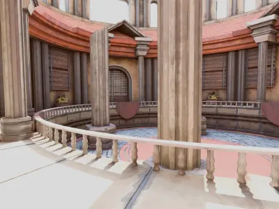 VR Arena Low-poly 3D model