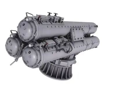 Mk-32 Surface Vessel Torpedo Tubes 3D model