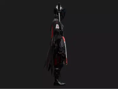 Sci-Fi Techwear Shinobi Low-poly 3D model