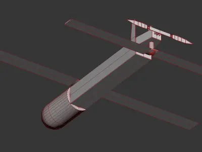 Coyote UAV Low-poly Low-poly 3D model