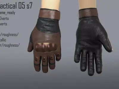 FPS hand glove tactical 05 s7 Low-poly 3D model