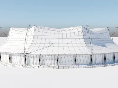 Fish farm net 3D model