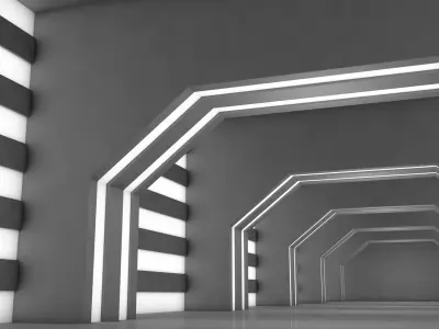 Sci Fi Corridor 3D model 185