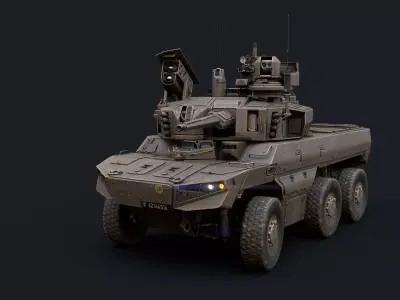 EBRC Jaguar Low-poly 3D model