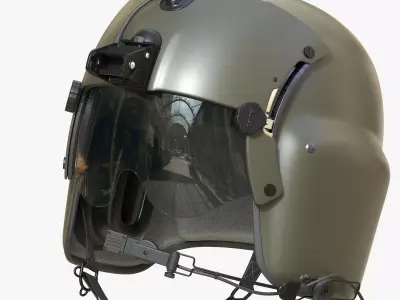 Pilot Helmet Gentex HGU 56P 3D model