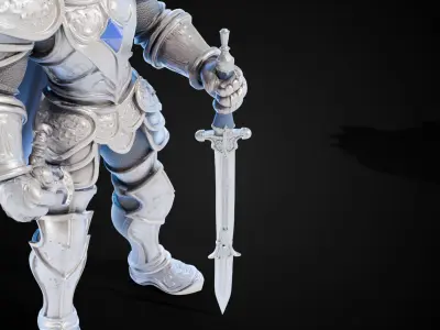 Stylized Sword - Ceremonial Royal Heralds Blade - Game Ready 3D model