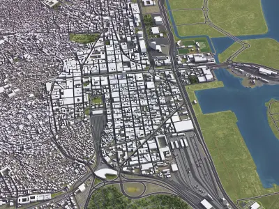 Tunis - 3D City Low-poly 3D model