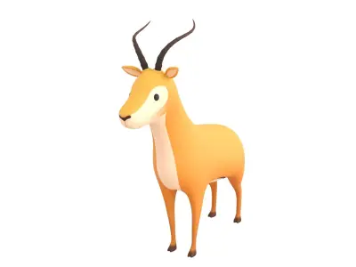 Cartoon Antelope 3D model