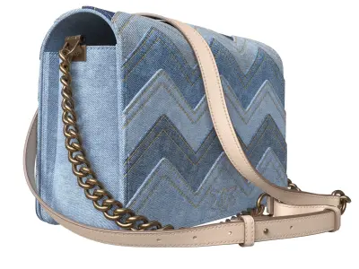 PINKO mini Love Click denim shoulder bag 3D model