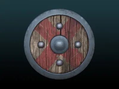 Medieval Shield  Low-poly 3D model buy