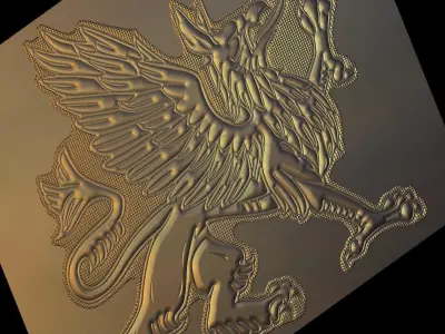 Dragon v2 Suitable for embossing Hot Foil Technique 3D model