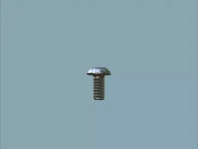 Steel Stained M4 Bolt Allen Dome 3D model