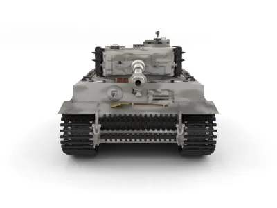 Panzer Tiger Tank Late 1944 v3 with interior 3D model