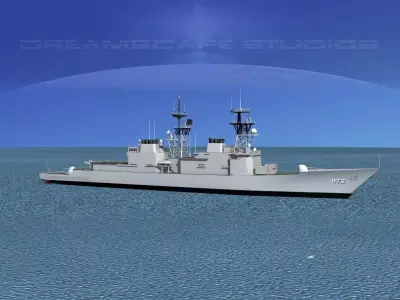 Spruance Class DD972 USS Oldendorf 3D model