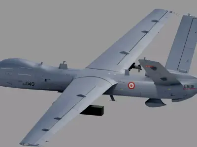 ANKA UAV - Rigged Low-poly 3D model