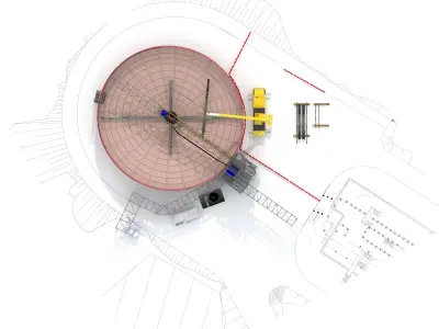 Industrial Thickener 3D Model 3D model