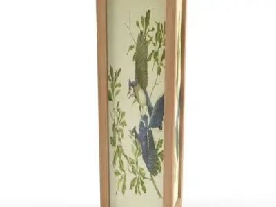 Asian Standing Lamp 3D model