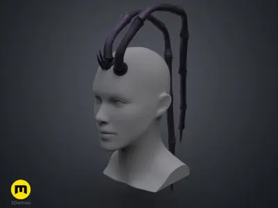 Kerrigan Hair and Horns - StarCraft 3D print model