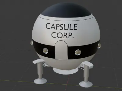 Dragon ball z Capsule corp spaceship 3D model