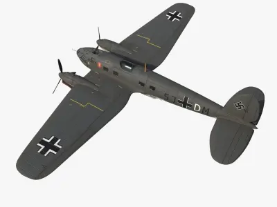 Heinkel He 111 5J-DM Low-poly 3D model