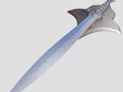 Sting sword Low-poly 3D model