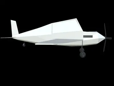low poly small airplane 3d model Free low-poly 3D model