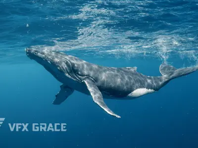 Humpback Whale VFX Grace 3D model