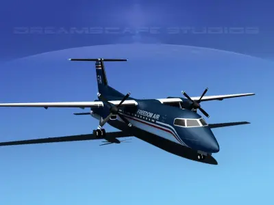 DeHavilland DHC-8-Q300 Freedom Air 3D model