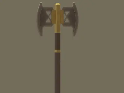 Double Ax  Low-poly 3D model
