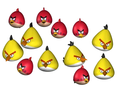 Angry Birds 3D Model Low-poly 3D model