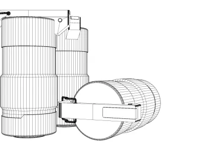Hard-granade Low-poly 3D model