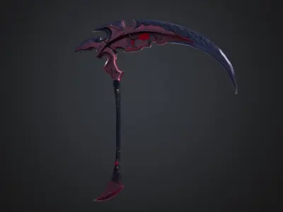 League of Legends Kayn Scythe Low-poly 3D model