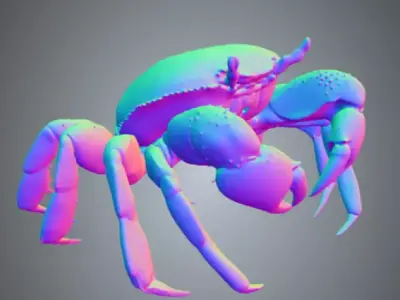 Crab 4 Free low-poly 3D model