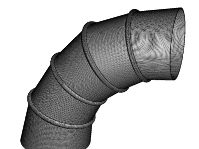 Rusty HVAC Elbow Air Duct 3D model